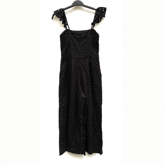 J. Crew Eyelet Ruffle Cropped Wide Leg Jumpsuit - Picture 6 of 10